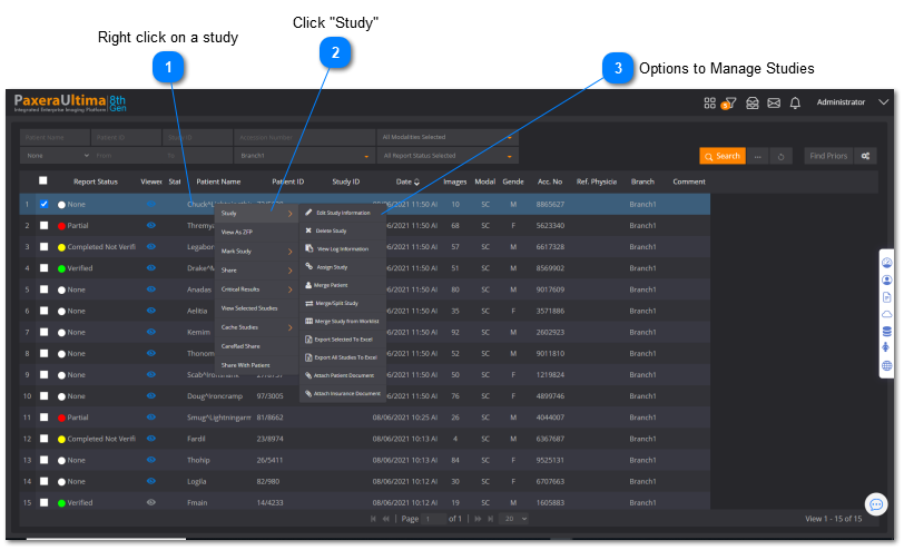 4.0.0. Manage Studies